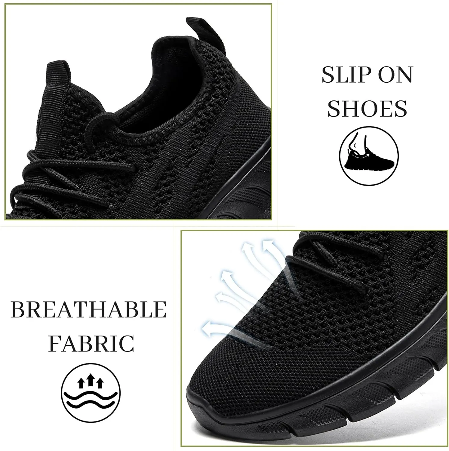 Running Shoes Women Tennis Walking Sneakers Slip On Gym Shoes Non Slip Workout Sneakers for Womens Casual Mesh Footware Fashion Lightweight