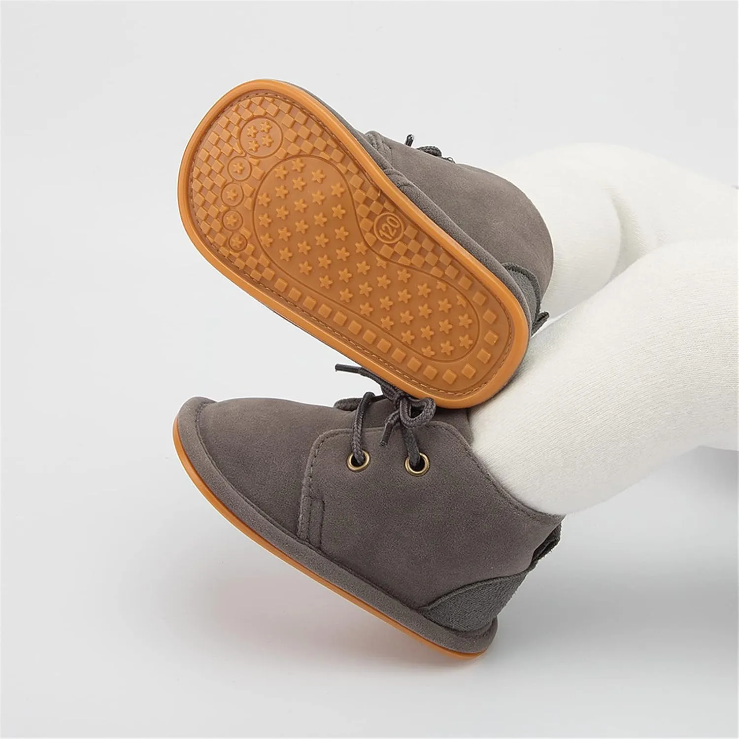 RVROVIC Baby Boys Girls Anti-Slip Sneakers Soft Ankle Boots Toddler First Walkers Newborn Crib Shoes