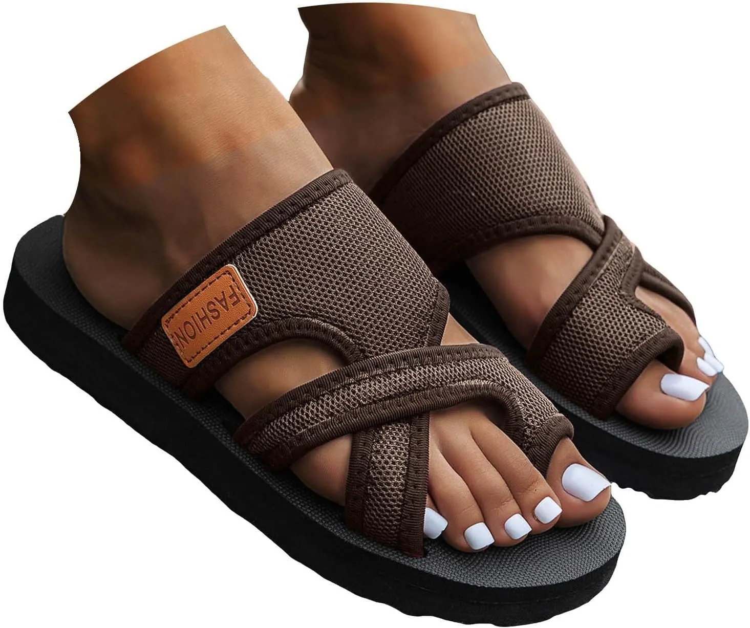 Sandalias para Mujer Elegantes, Womens Flat Flip Flops Vintage Leopard Snakeskin Sandal for Beach Holiday Travel Shoes