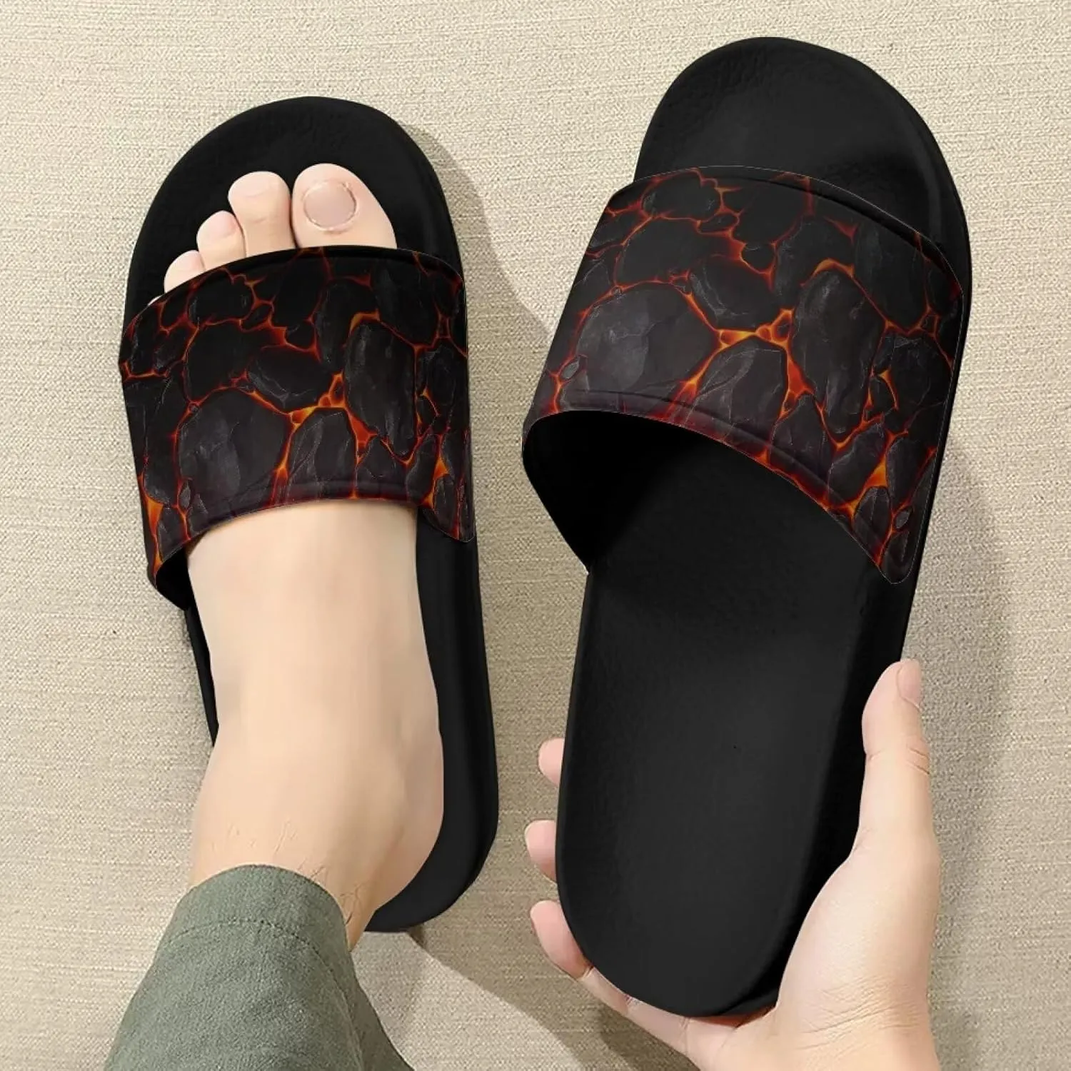 Sandals Slides for Men Non Slip Slippers Lightweight Casual Summer Shoes Beach Slides