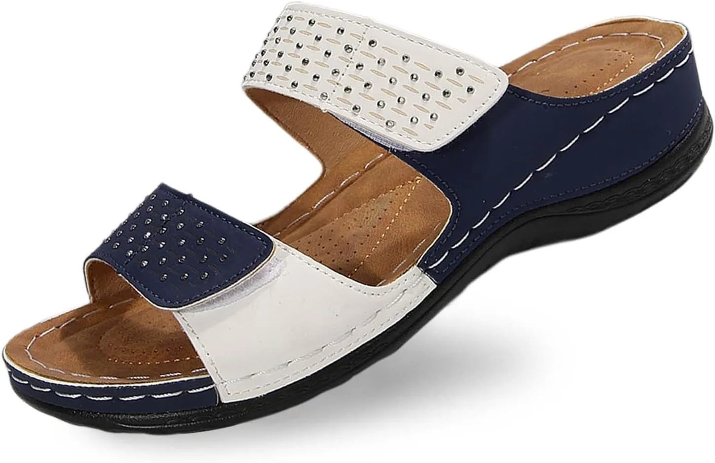 Sandals Women Flat Strappy Women's Dressy Slide Slip-On Fashion Casual Comfortable Summer Beach Walking Slippers