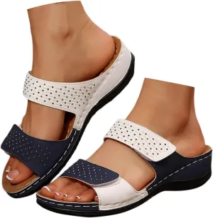Sandals Women Flat Strappy Women's Dressy Slide Slip-On Fashion Casual Comfortable Summer Beach Walking Slippers
