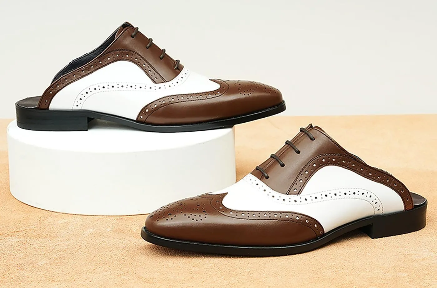 Santimon Mens Mules Slip On Casual Dress Clogs Leather Walking Loafers Shoes Fashion Wedding Breathable Business Formal Oxfords Summer Slippers Shoes for Men