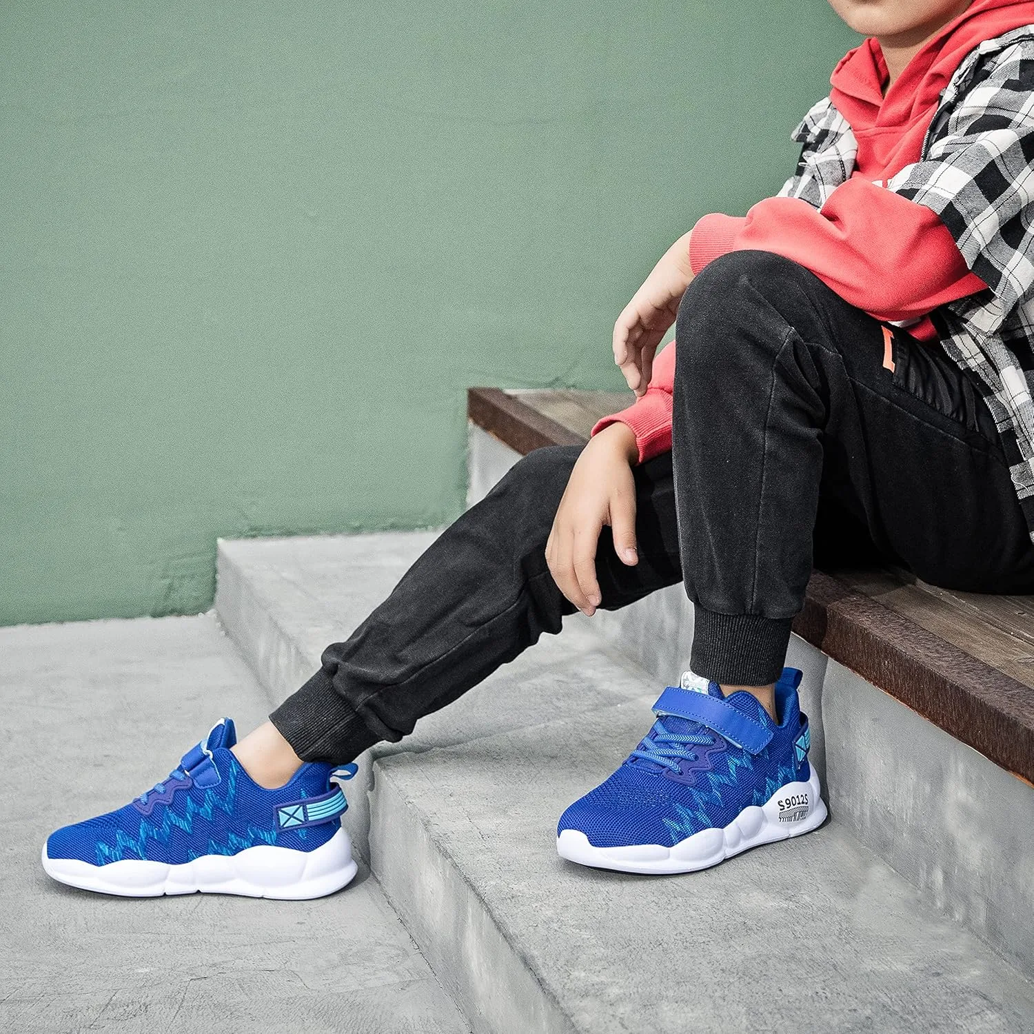 Santiro Kids Tennis Shoes for Boys Sneakers Breathable Lightweight Girls Running Shoes