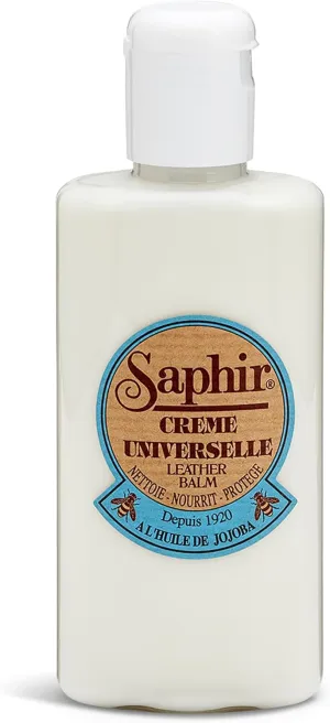 SAPHIR Beauté du Cuir Crème Universelle - All-Purpose Leather Balm for Repair with Jojoba Oil & Beeswax - Non-Pigmented Cream
