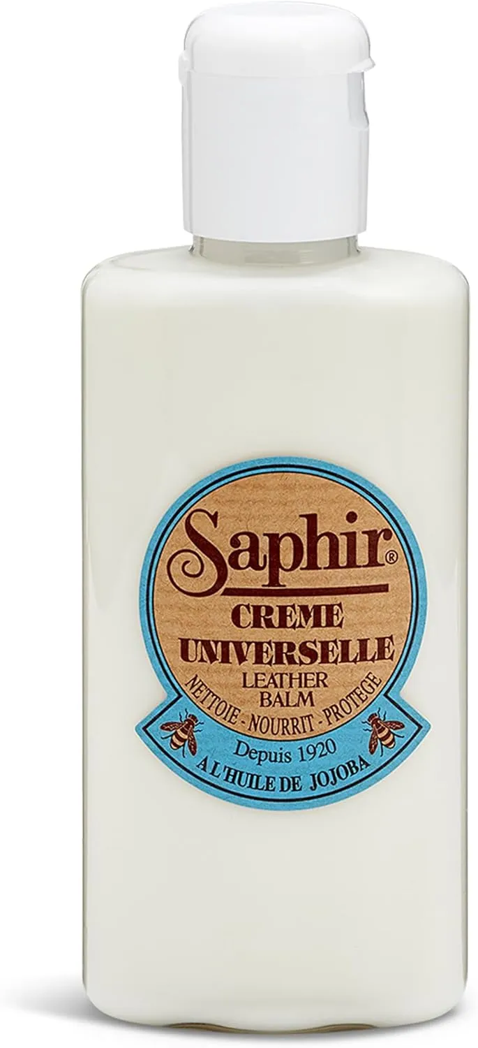 SAPHIR Beauté du Cuir Crème Universelle - All-Purpose Leather Balm for Repair with Jojoba Oil & Beeswax - Non-Pigmented Cream