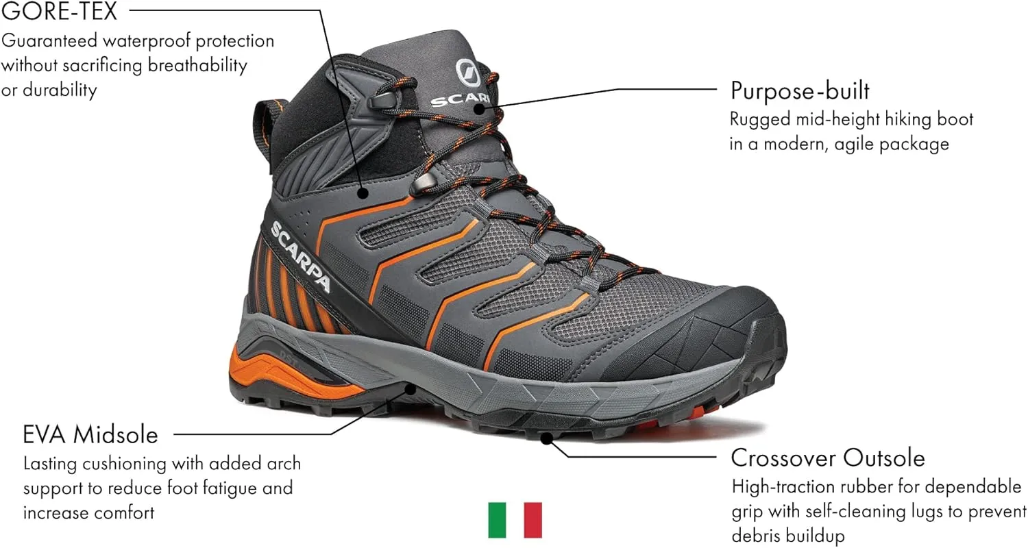 SCARPA Men's Maverick Mid GTX Waterproof Gore-Tex Lightweight Boots for Backpacking and Hiking