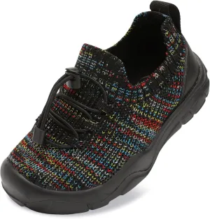 Scurtain Toddler Shoes Boys Girls Tennis Shoes Kids Barefoot Shoes Slip on Sneakers Breathable Walking Running Shoes