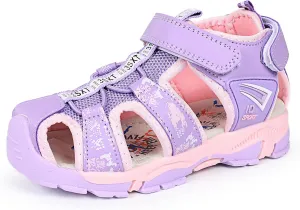 seannel Kids Athletic Sandals Boys and Girls Outdoor Hiking Sports Closed-Toe Sandal Pool Beach Shoes Summer Water shoes