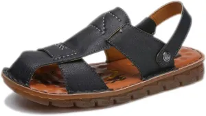 Shaire Men's Casual Sandals Slippers Beach Sandals Men's Closed Toe Fisherman Sandals