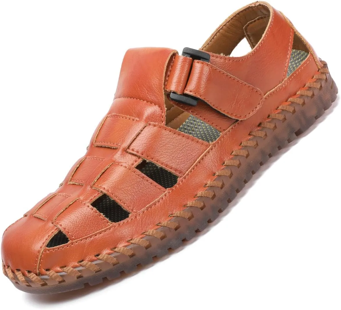 Shaire Men's Casual Sandals Slippers Beach Sandals Men's Closed Toe Fisherman Sandals