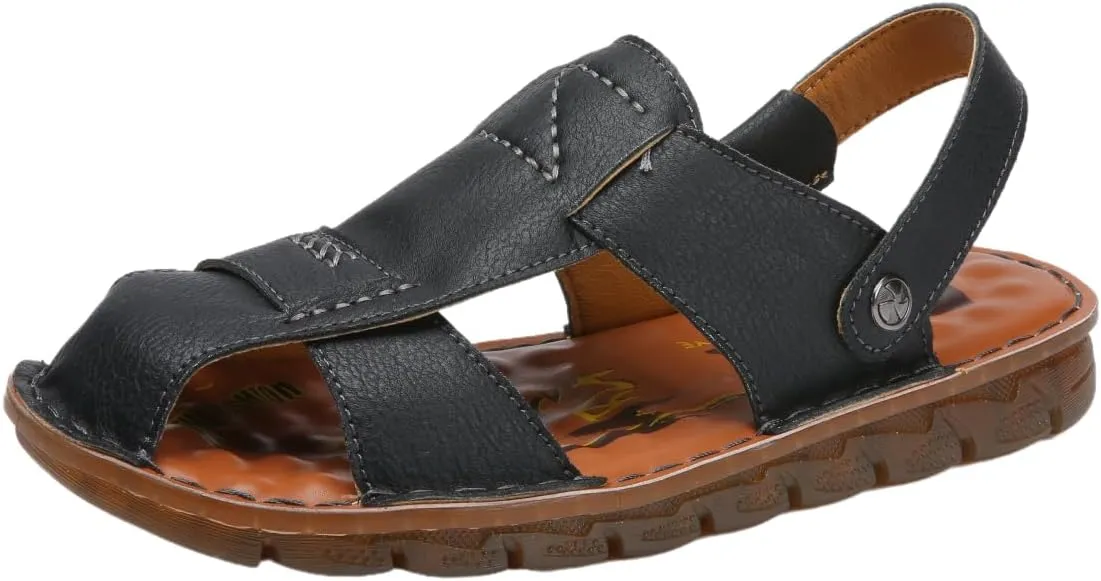 Shaire Men's Casual Sandals Slippers Beach Sandals Men's Closed Toe Fisherman Sandals