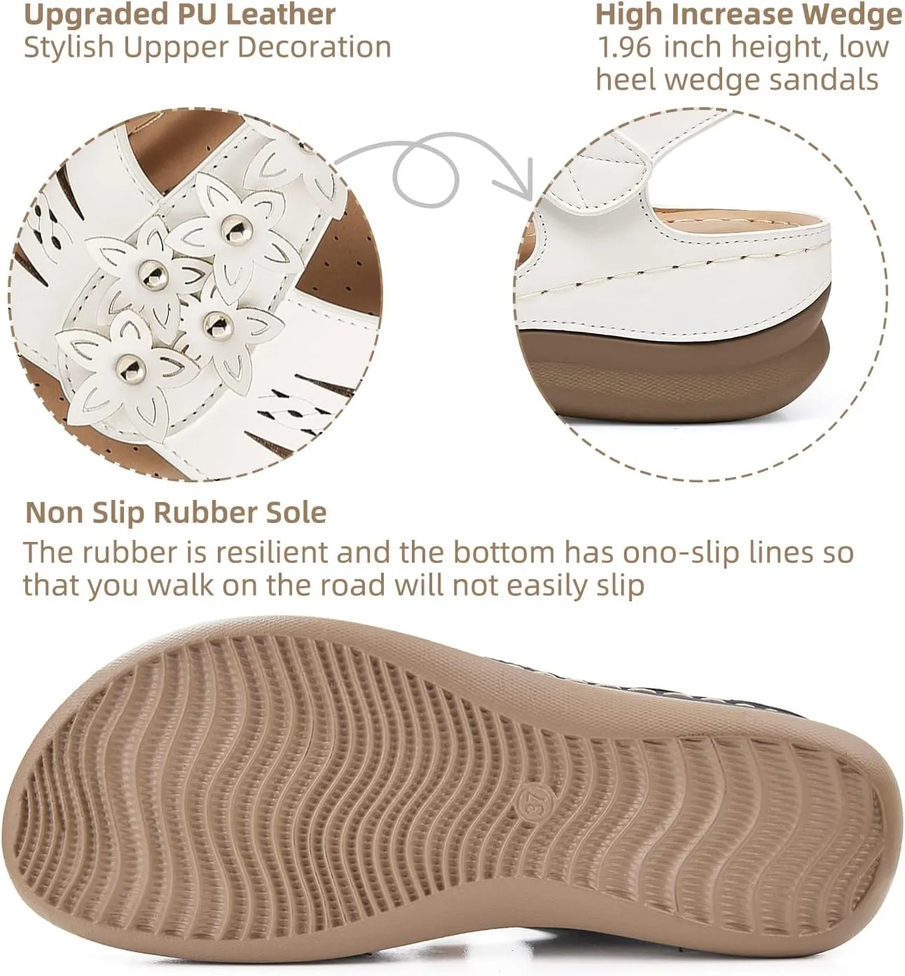 SHIBEVER Wedge Sandals for Women Dressy: Comfortable Summer Platform Casual Dress Women Sandal