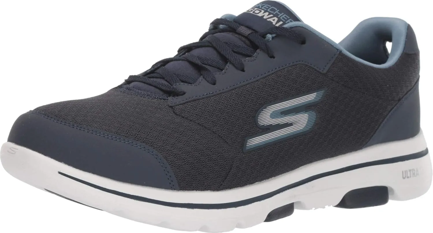 Skechers Men's Gowalk 5 Qualify-Athletic Mesh Lace Up Performance Walking Shoe Sneaker, Navy, 7.5 X-Wide