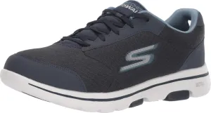 Skechers Men's Gowalk 5 Qualify-Athletic Mesh Lace Up Performance Walking Shoe Sneaker, Navy, 7.5 X-Wide