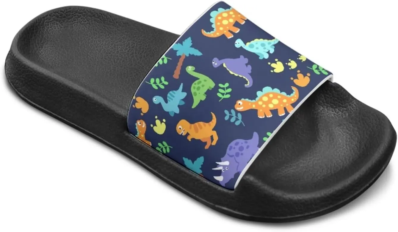 Slide Sandals Non-Slip Youth Pool Shower Shoes Open Toe Design Thick Sole Living Room Sandals