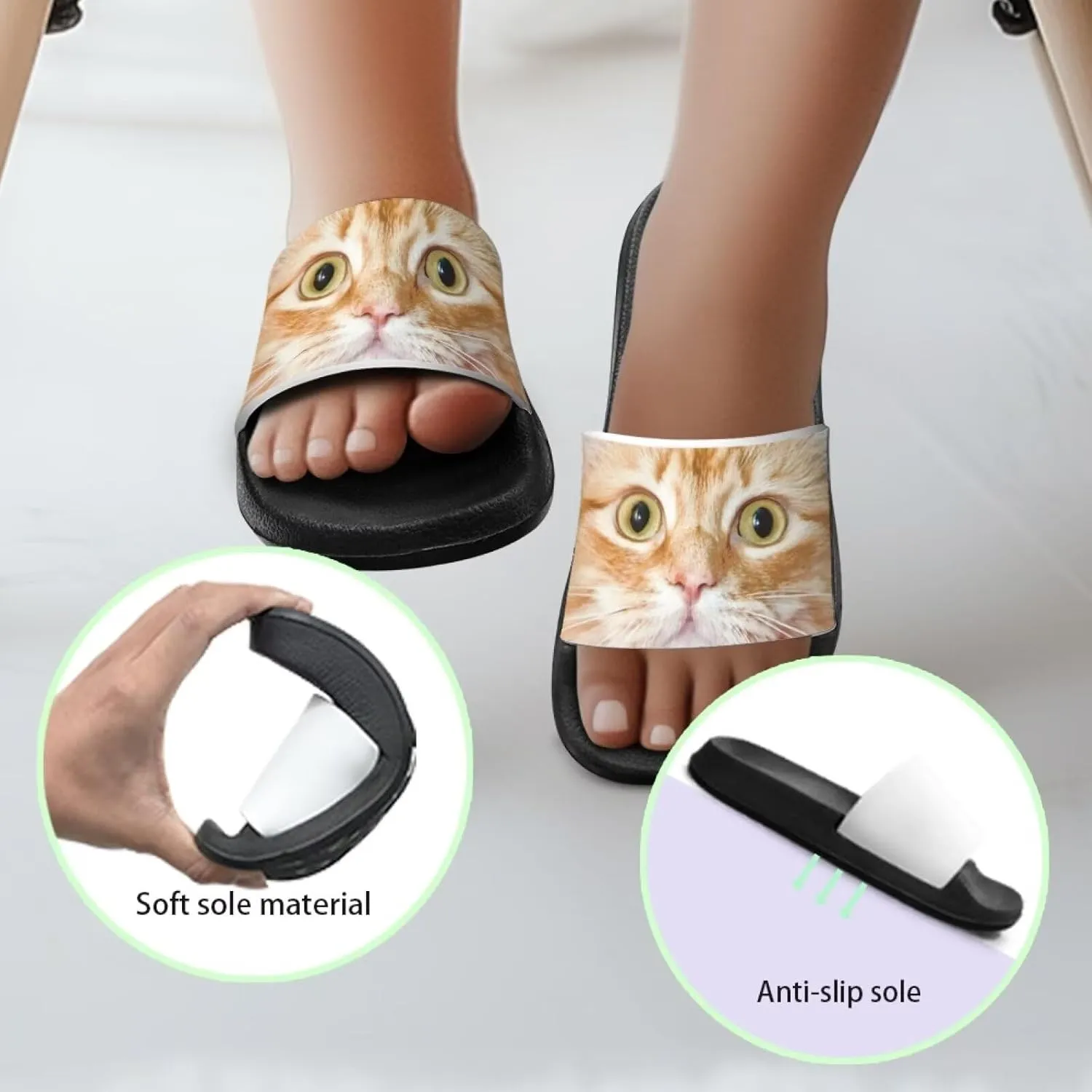 Slides for Girls - Comfortable Slip-On Kids Sandals, Slides for Indoor and Outdoor The Beach and Pool