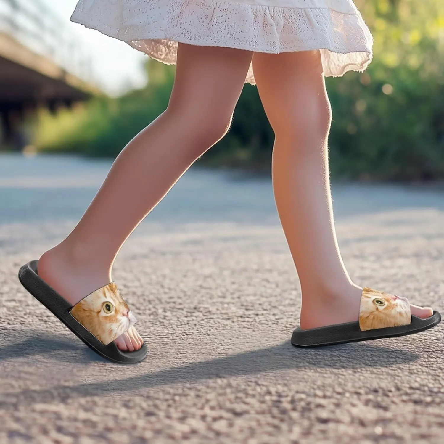 Slides for Girls - Comfortable Slip-On Kids Sandals, Slides for Indoor and Outdoor The Beach and Pool