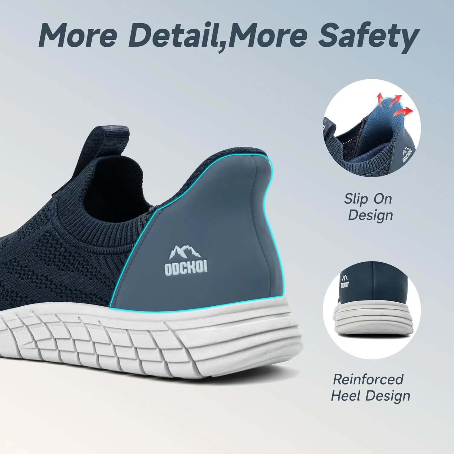 Slip in Mens Hands Free Slip On Sneakers Non Slip Breathable Walking Shoes Athletic Gym Workout Casual Shoes Fashion Loafers
