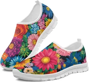 Slip On Walking Shoes for Women Knit Mesh Casual Shoes Non Slip Size 5-10.5