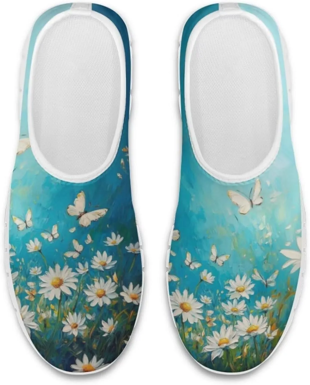 Slip On Walking Shoes for Women Knit Mesh Casual Shoes Non Slip Size 5-10.5
