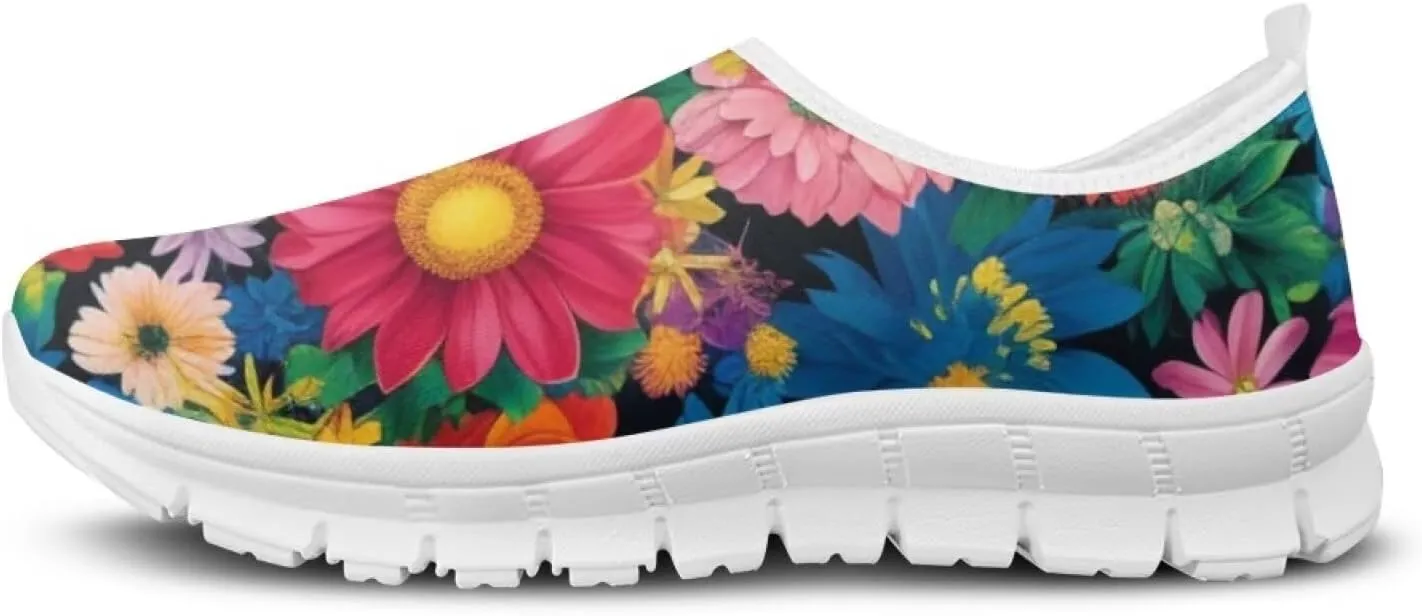 Slip On Walking Shoes for Women Knit Mesh Casual Shoes Non Slip Size 5-10.5