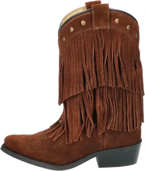 Smoky Girls Wisteria Double Fringe Tan Western Boot