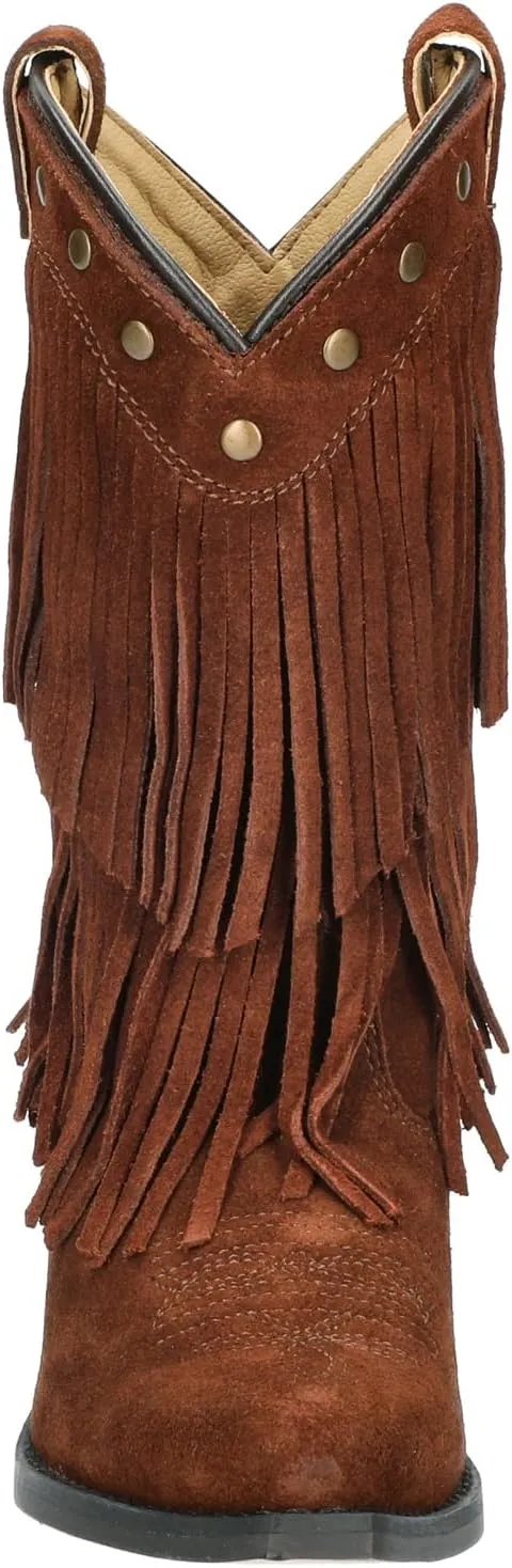 Smoky Girls Wisteria Double Fringe Tan Western Boot