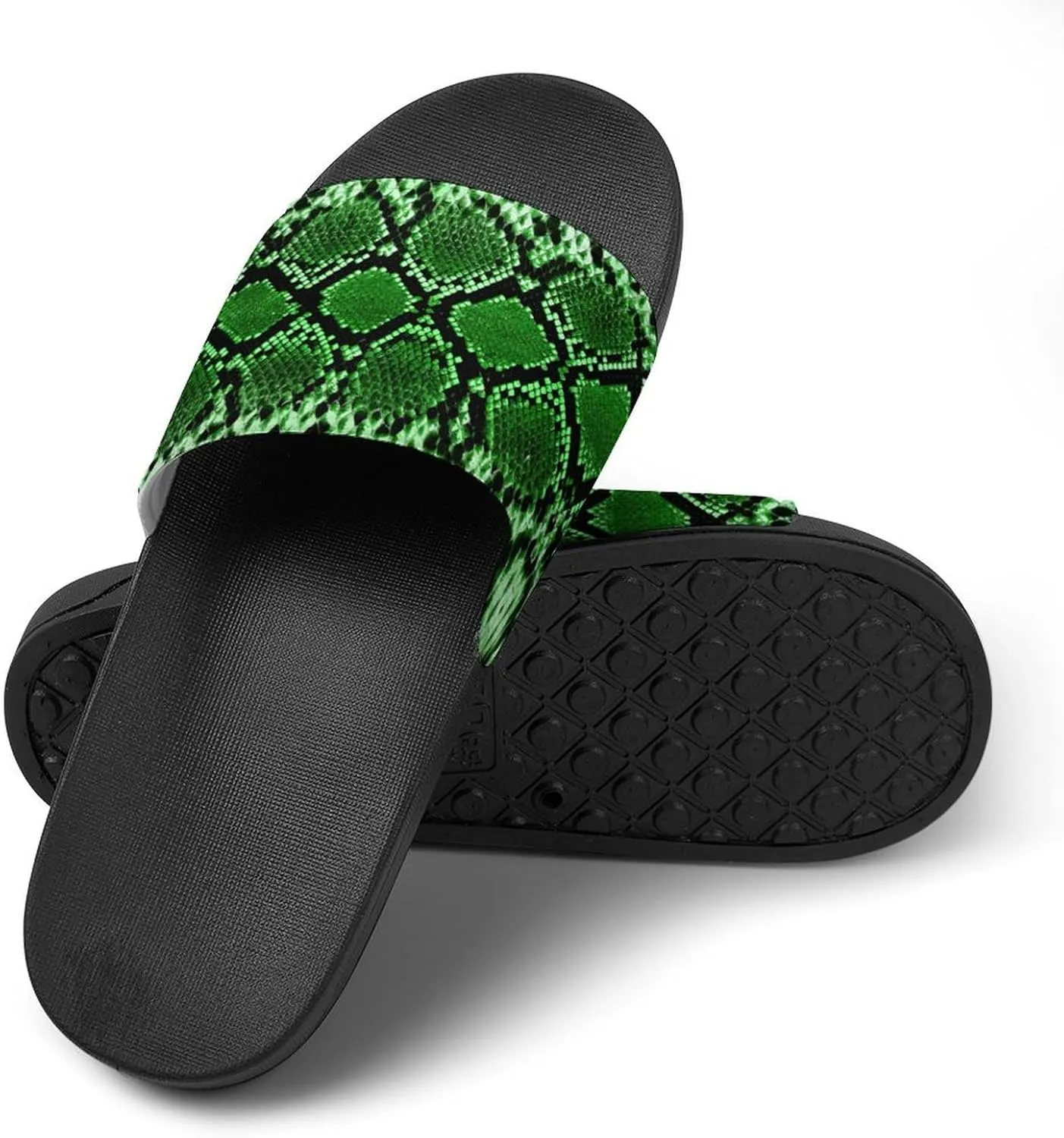 Snake Pattern Slides Men Home Sandal Women Non Slip Shower Open Toe Shoe Lightweight Casual Shoes Flat Slide Sandals