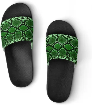 Snake Pattern Slides Men Home Sandal Women Non Slip Shower Open Toe Shoe Lightweight Casual Shoes Flat Slide Sandals