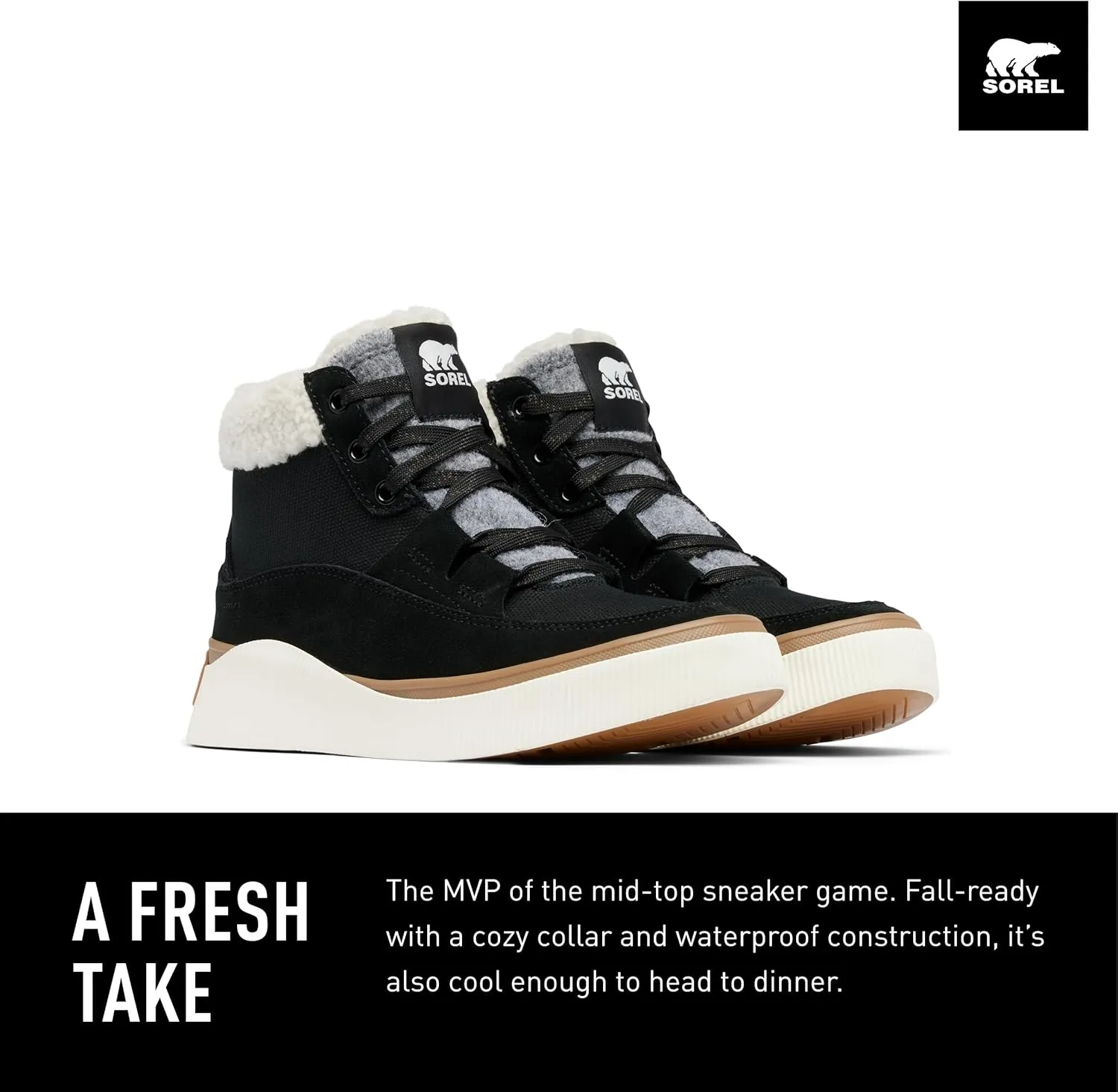 SOREL Women's Out N About lV Mid Waterproof Sneaker