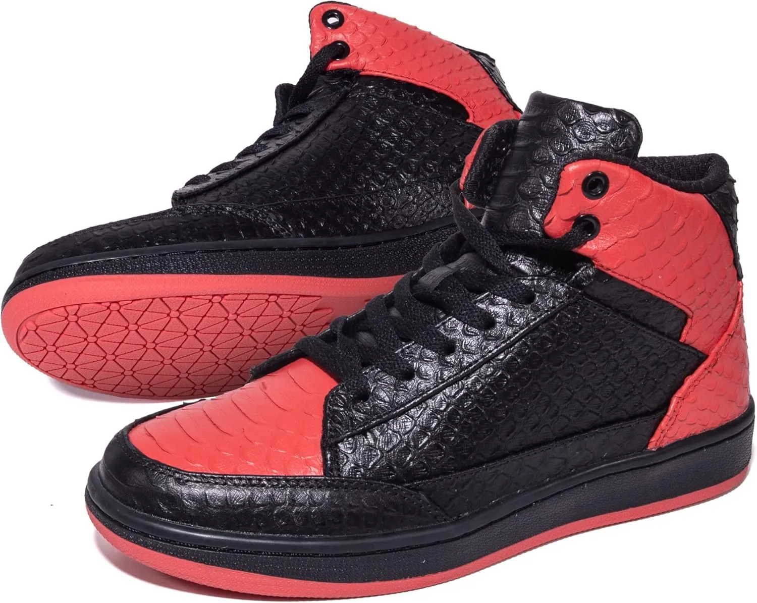 Soulsfeng Unisex Basketball Shoes Leather High Top Sneakers Comfortable Walking Skate Shoes