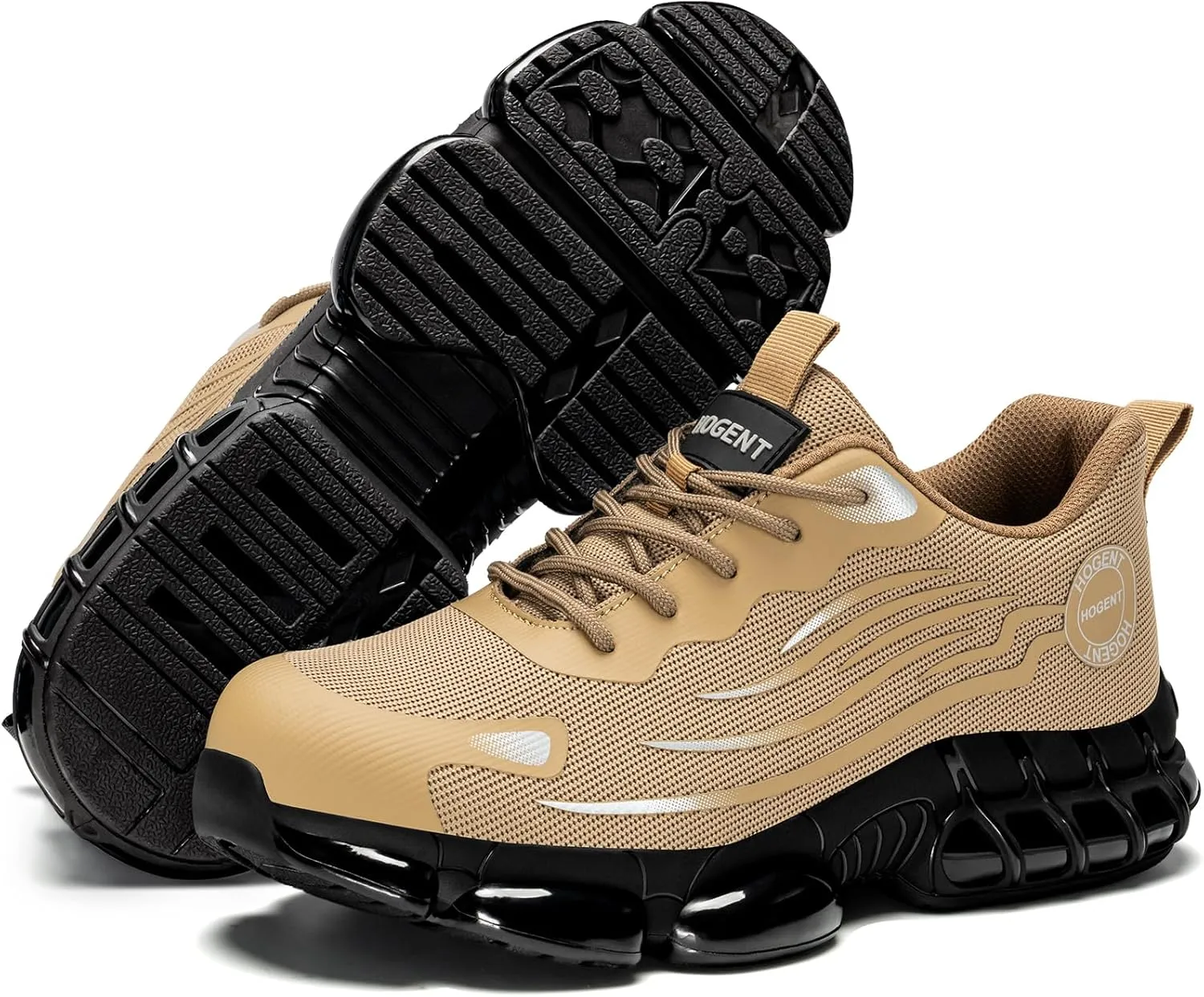 Steel Toe Shoes for Men Women Composite Toe Work Sneakers Indestructible Safety Tennis Shoes Lightweight Breathable Construction Sneakers Puncture Proof Air Cushion Ergonomic Design