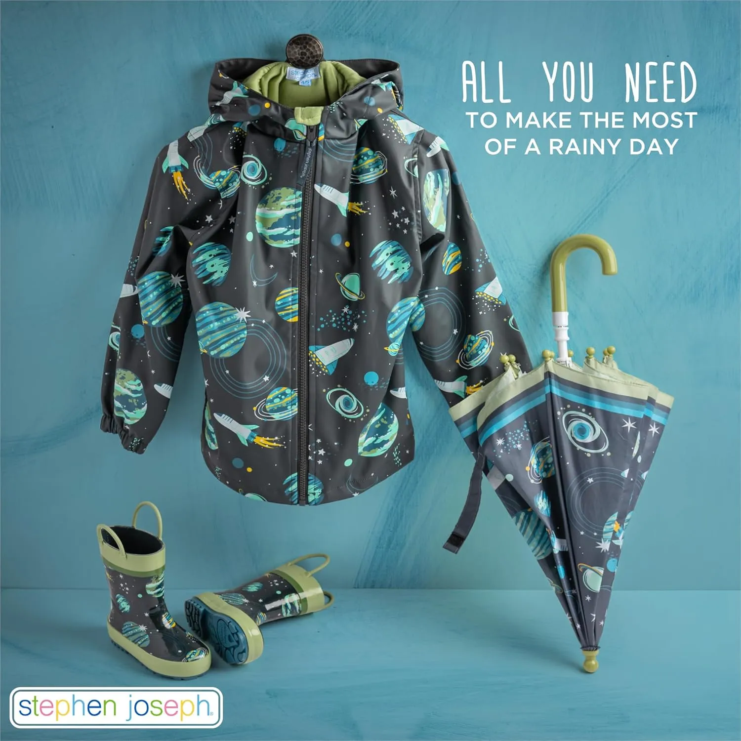 Stephen Joseph Girls All Over Print Rain Boots