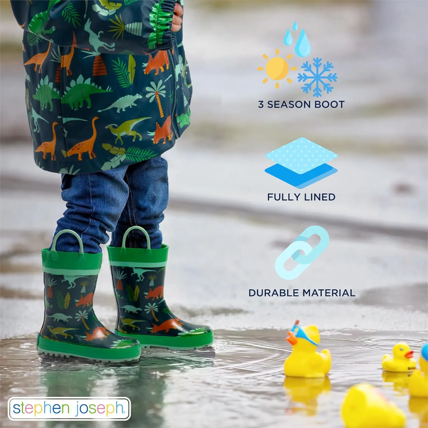 Stephen Joseph Girls All Over Print Rain Boots