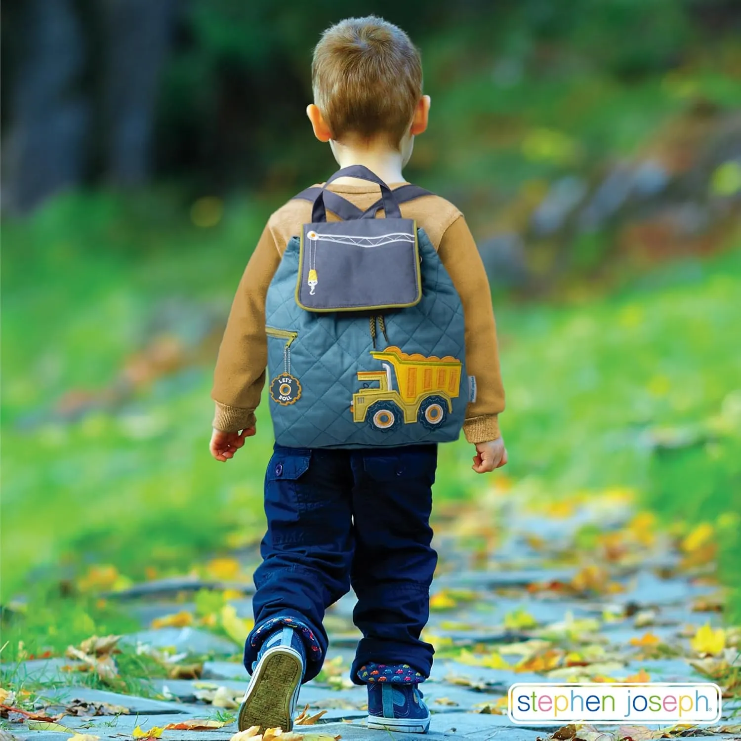 Stephen Joseph Kids' Unisex Toddler Back to School, Quilted Backpack, Ballet Bunny Dark Blue, One Size
