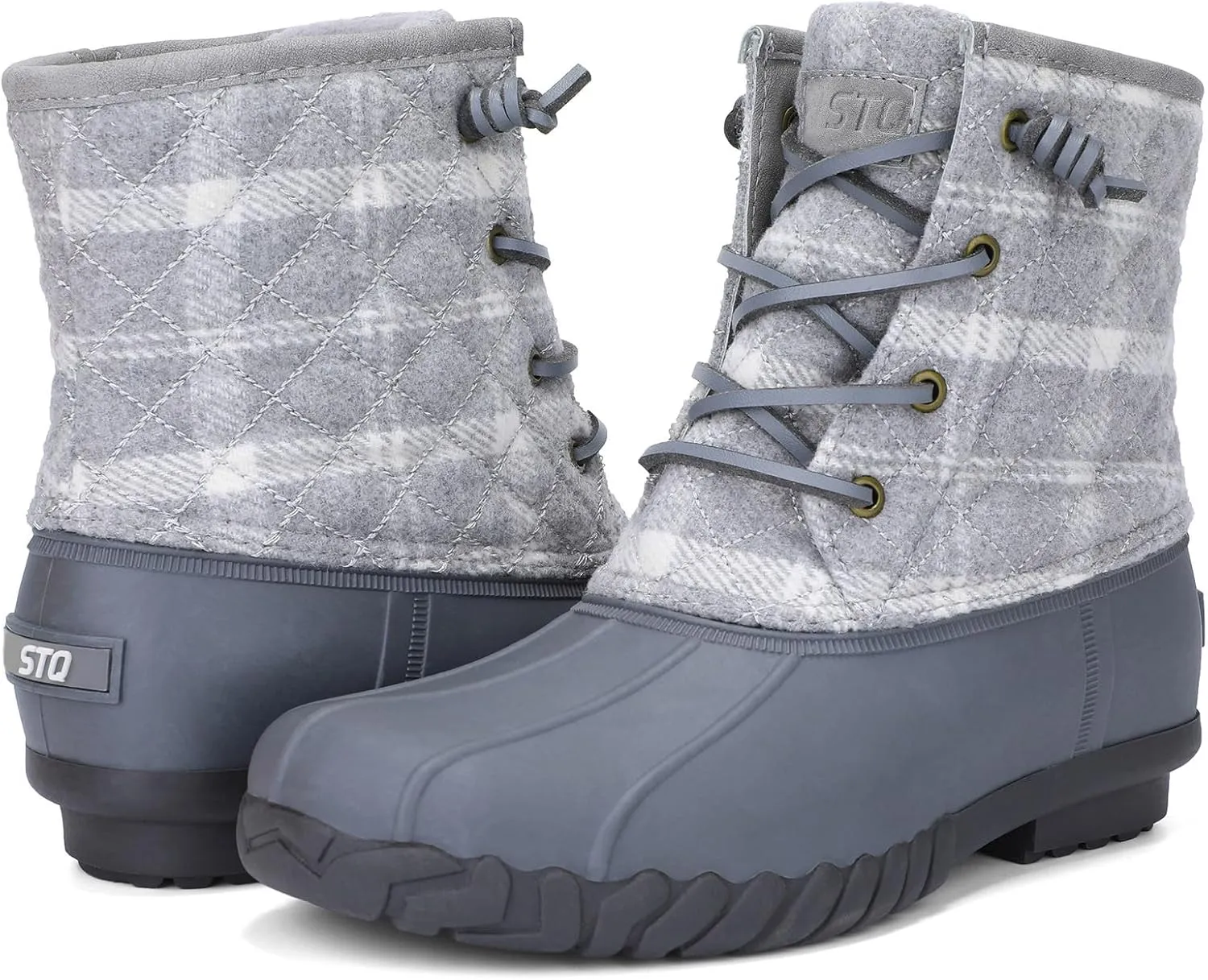 STQ Duck Boots for Women Waterproof Winter Boots Quilted Snow Boots