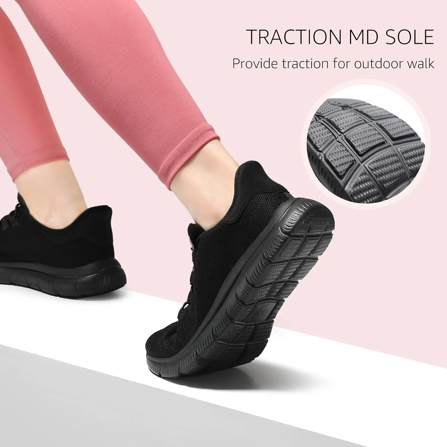 STQ Slip on Sneakers Womens Walking Shoes Tennis Orthopedic Arch Support Non Resistant Lightweight Comfort Maternity Pregnant Nurse