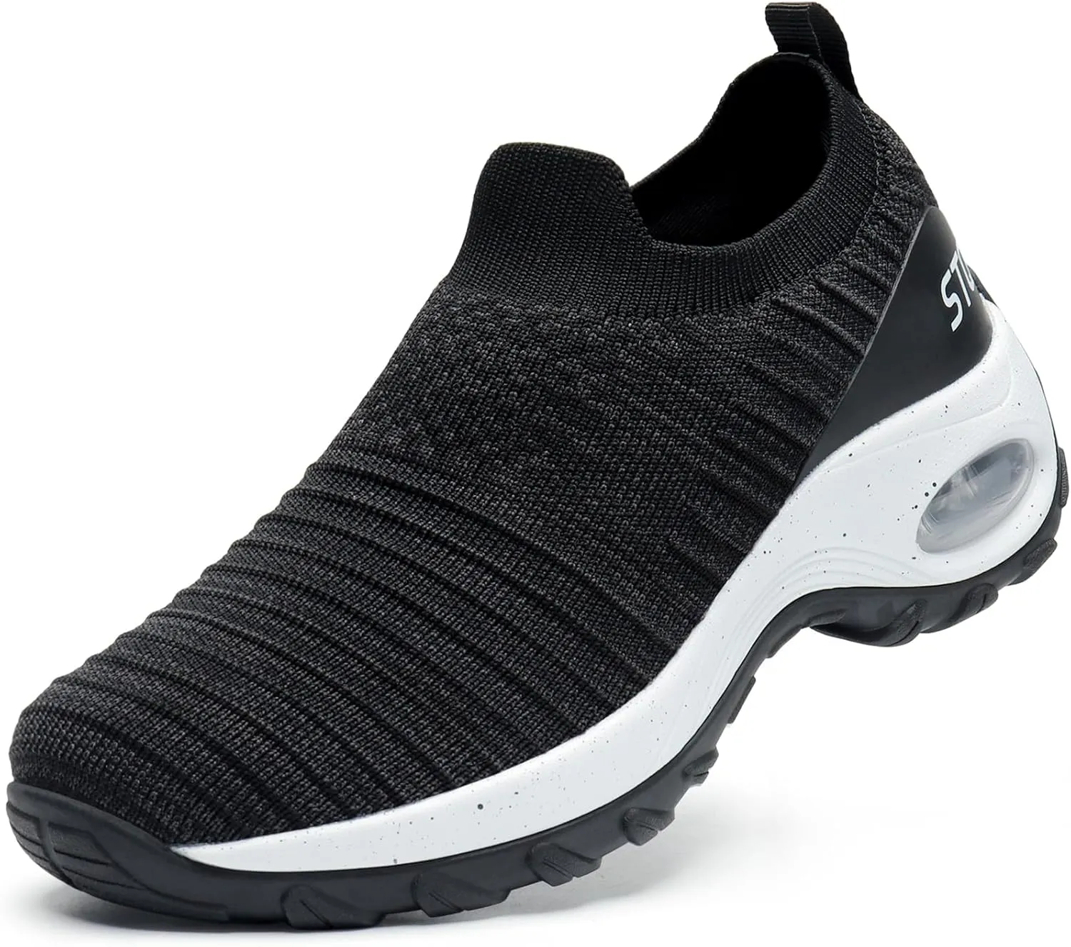 STQ Walking Shoes for Women Non Slip Work Shoes Comfort Slip on Sneakers