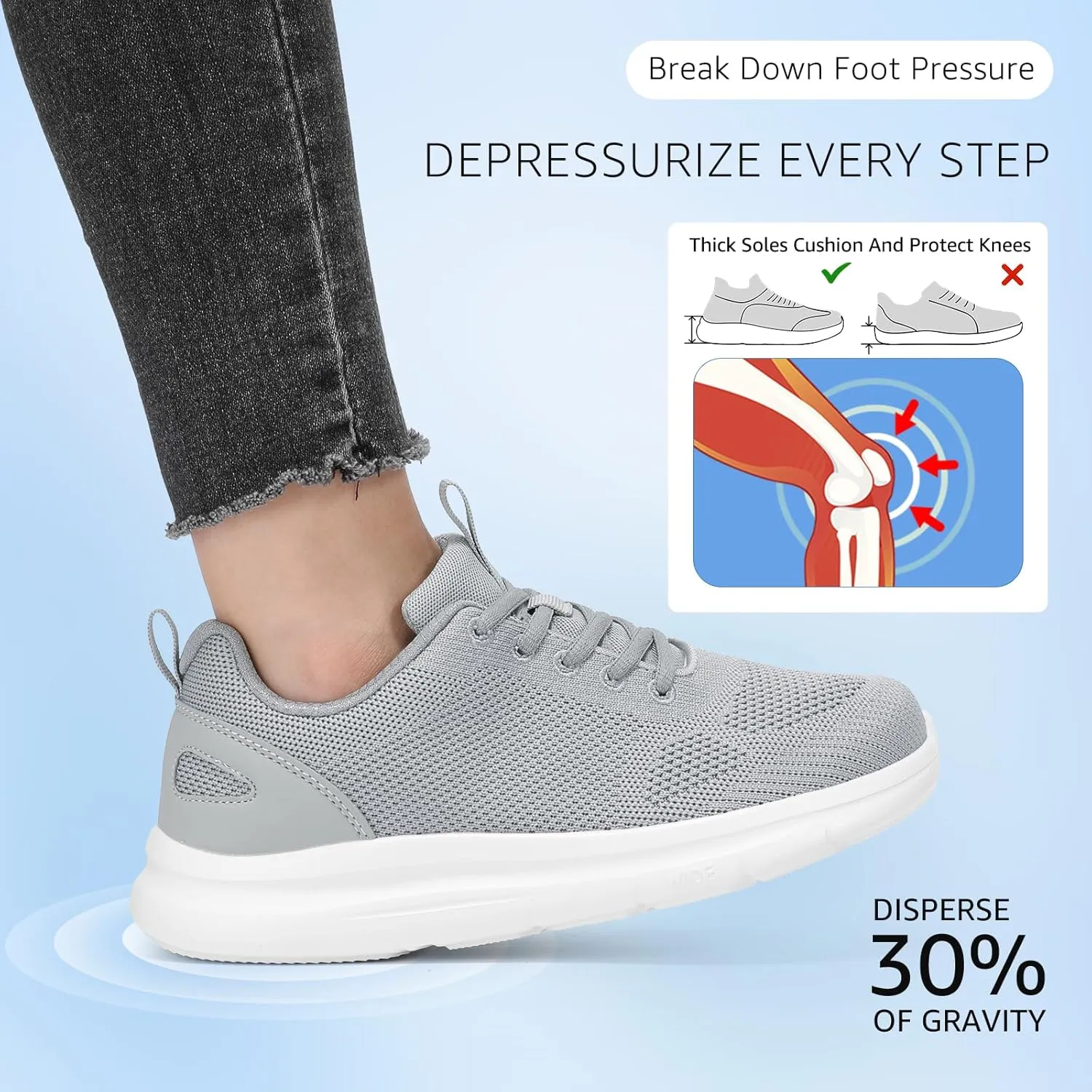 STQ Wide Toe Box Walking Shoes Women Orthopedic Swollen Feet Diabetic Tennis Running Sneakers for Plantar Fasciitis Arch Support Bunions
