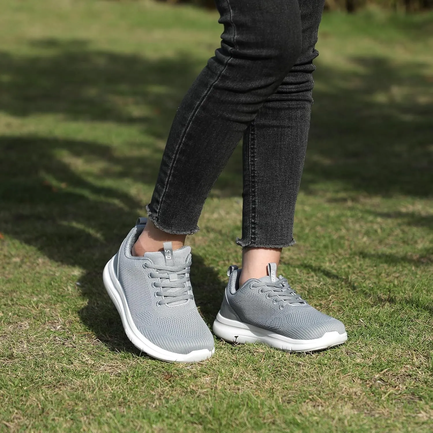STQ Wide Toe Box Walking Shoes Women Orthopedic Swollen Feet Diabetic Tennis Running Sneakers for Plantar Fasciitis Arch Support Bunions