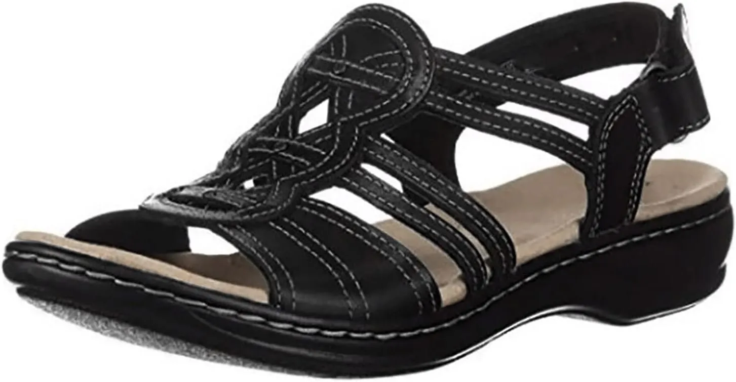 Summer Sandals for Women Open Toe Casual Ankle Strap Wedge Heels Sandal Comfortable Outdoor Beach Shoes