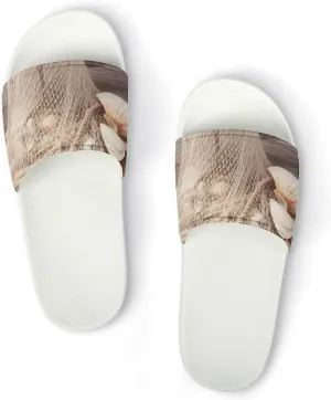 Summer Womens Slipper Home Slippers Coastal Fishing Net Shell Non-slip Shower Sandals 38 (240mm) Fashion Sandles for Men