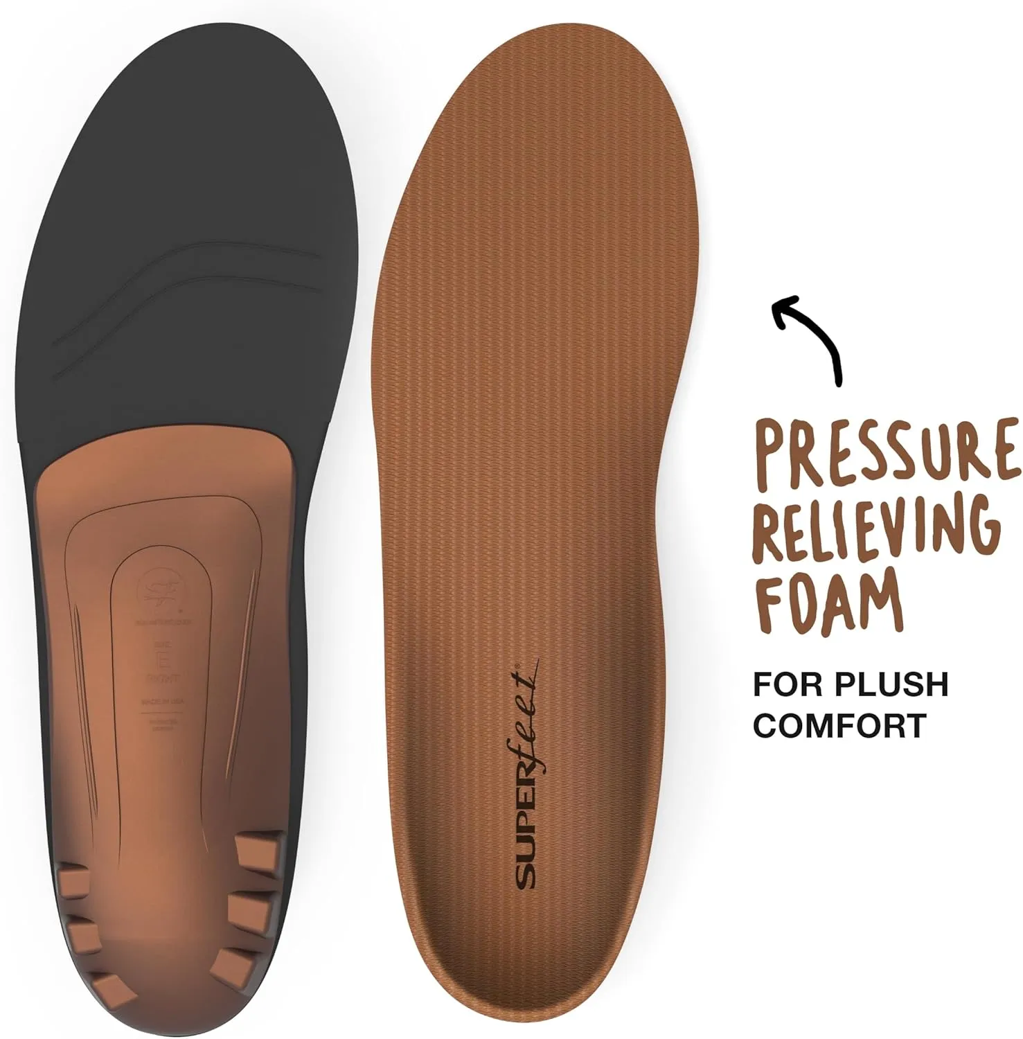 Superfeet All-Purpose Memory Foam Support Insoles (Copper)- Trim-To-Fit Cushioned Arch Support Shoe Insert - Professional Grade - 5.5-7 Men / 6.5-8 Women