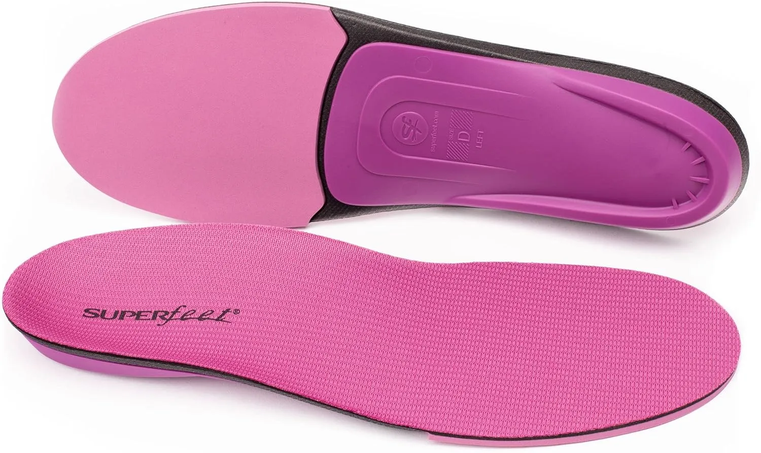 Superfeet All-Purpose Women's High Impact Support Insoles (Berry) - Trim-To-Fit Orthotic Arch Support Inserts for Women's Running Shoes - Professional Grade