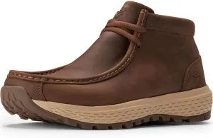 SUREWAY Men's Chukka Boots,Fashion and Comfort Driving Shoes, Leather Moc Toe Work Boots