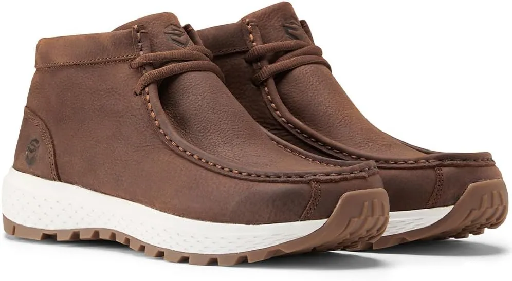 SUREWAY Men's Chukka Boots,Fashion and Comfort Driving Shoes, Leather Moc Toe Work Boots