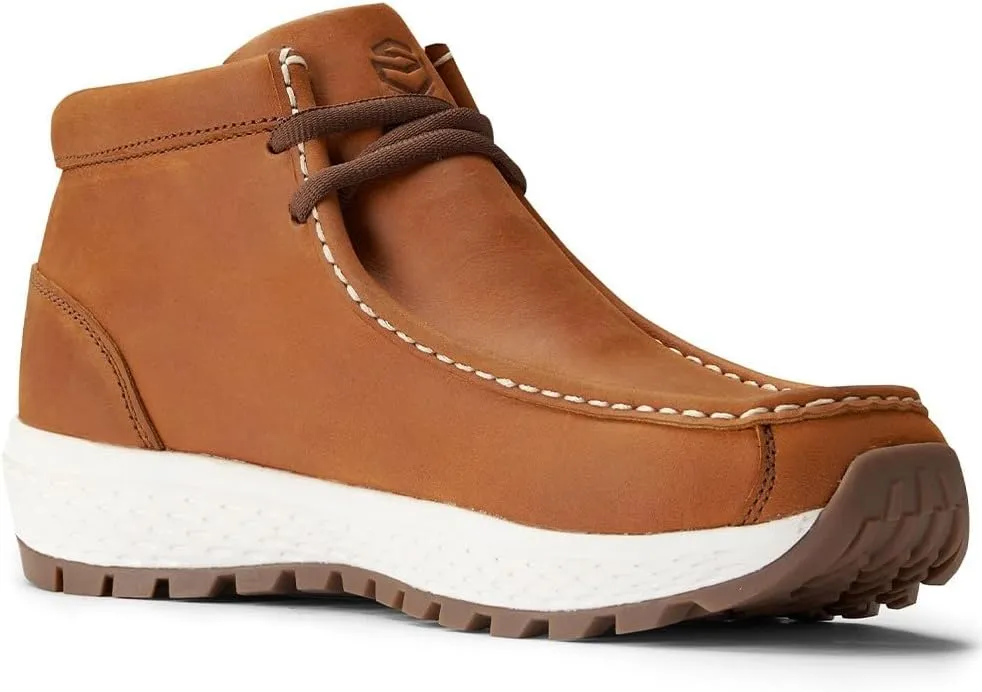 SUREWAY Men's Chukka Boots,Fashion and Comfort Driving Shoes,Lightweight Durability Leather Moc Toe Work Boots