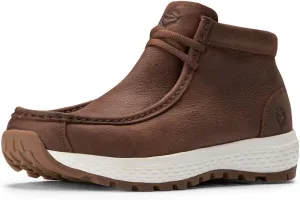 SUREWAY Men's Chukka Boots,Fashion and Comfort Driving Shoes,Lightweight Durability Leather Moc Toe Work Boots