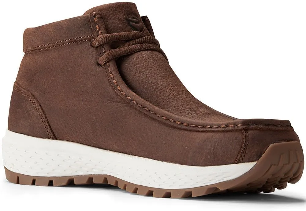 SUREWAY Men's Chukka Boots,Fashion and Comfort Driving Shoes,Lightweight Durability Leather Moc Toe Work Boots